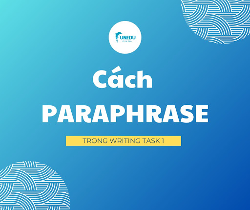 MỘT SỐ CÁCH PARAPHRASE TRONG IELTS WRITING TASK 1